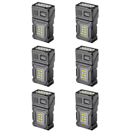 6X COB Rechargeable Work Light,  Outdoor Flashlight Camping Light, Running Light, Riding Light and Signal Light