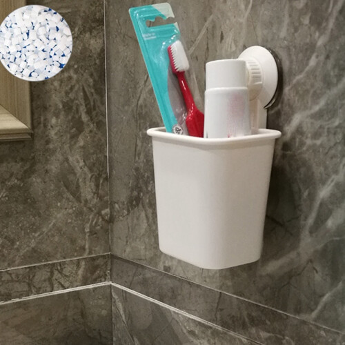 Suction Cup Toothbrush Rack Suction Wall Type Suit Bathroom Toothpaste Toothbrush Rack Rack Shelf Without Punching 2