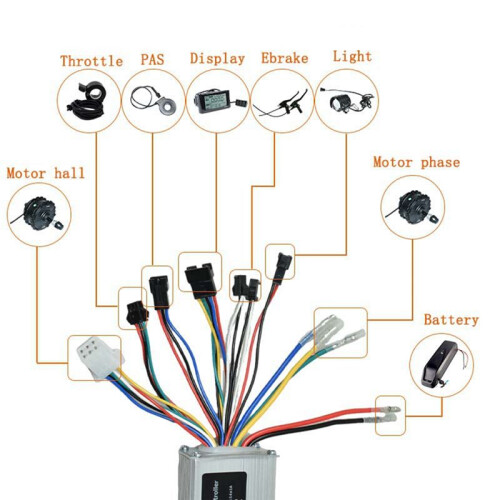 48V 14A 250W/350W Lithium Battery Assisted Folding Car Modified Electric Bicycle Square Wave Controller 1