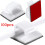 100 Pc Outdoor Light Clips for String Lights Self Adhesive  Cable Hooks Wire Clips Hooks Cord Organizer Holder White 3