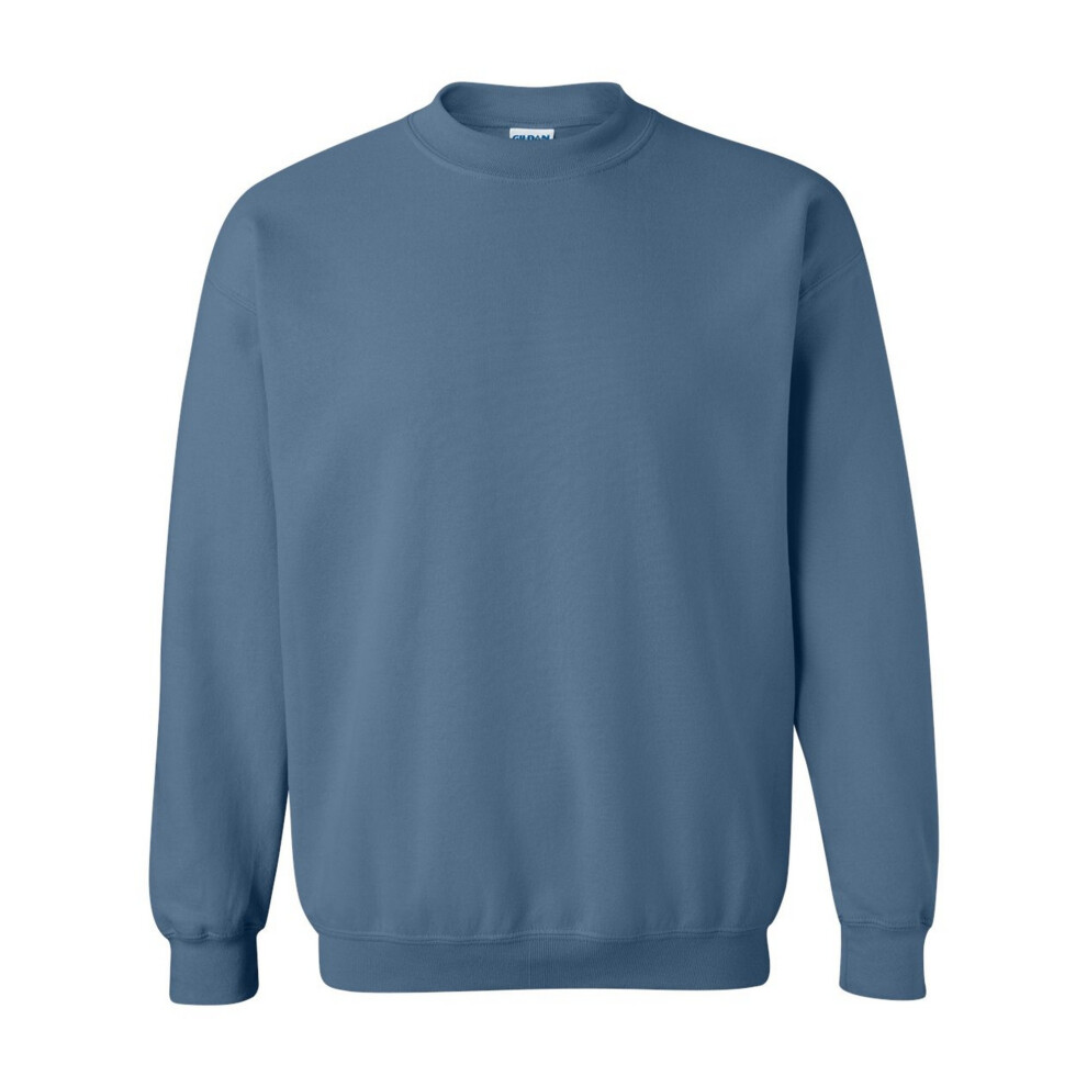 Gildan (L, Indigo ) Heavy Blend Unisex Adult Crewneck Sweatshirt Blue