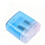 (Blue) Transparent Plastic Manual Pencil Sharpener With Dual Openings For Office Classroom And 1