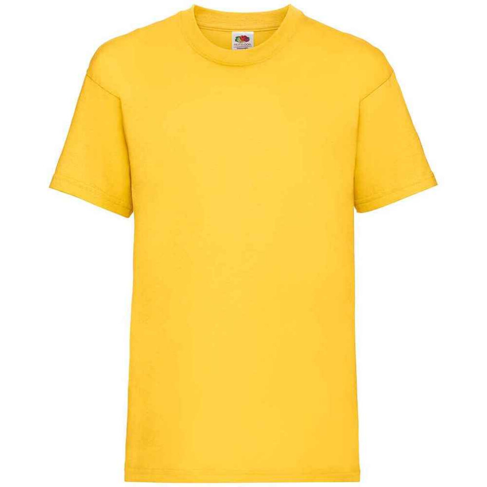 Fruit Of The Loom (5-6 Years, Sunflower) Childrens/Kids Valueweight T-Shirt Multicoloured