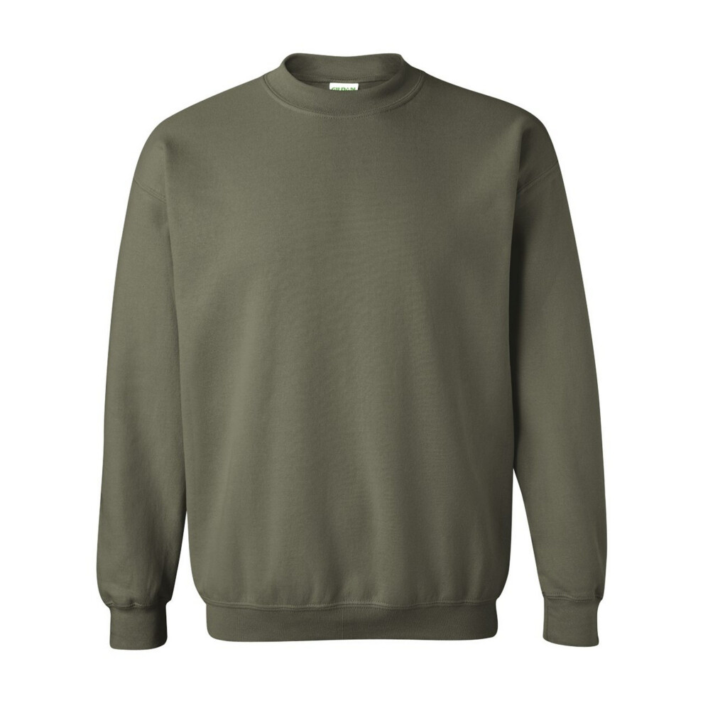 Gildan (M, Military ) Heavy Blend Unisex Adult Crewneck Sweatshirt Green