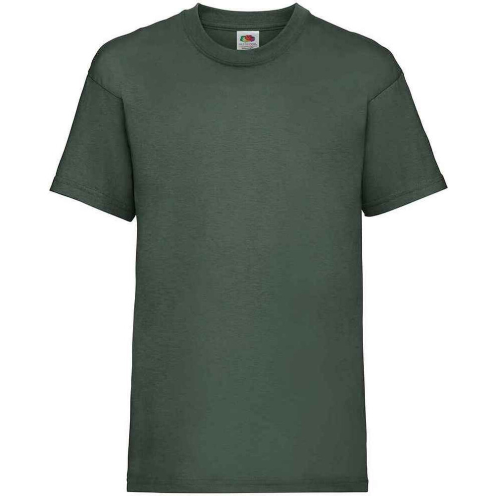 Fruit Of The Loom (12-13 Years, Bottle ) Childrens/Kids Valueweight T-Shirt Green