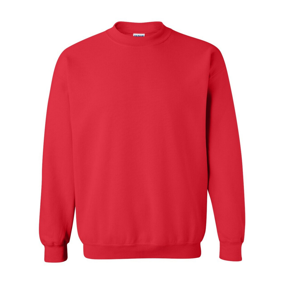 Gildan (L, ) Heavy Blend Unisex Adult Crewneck Sweatshirt Red