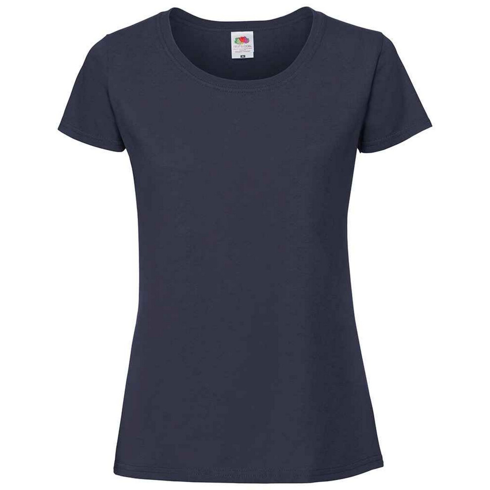 Fruit Of The Loom (M, Deep Navy) Womens/Ladies Iconic Ringspun Cotton T-Shirt Blue,Multicoloured