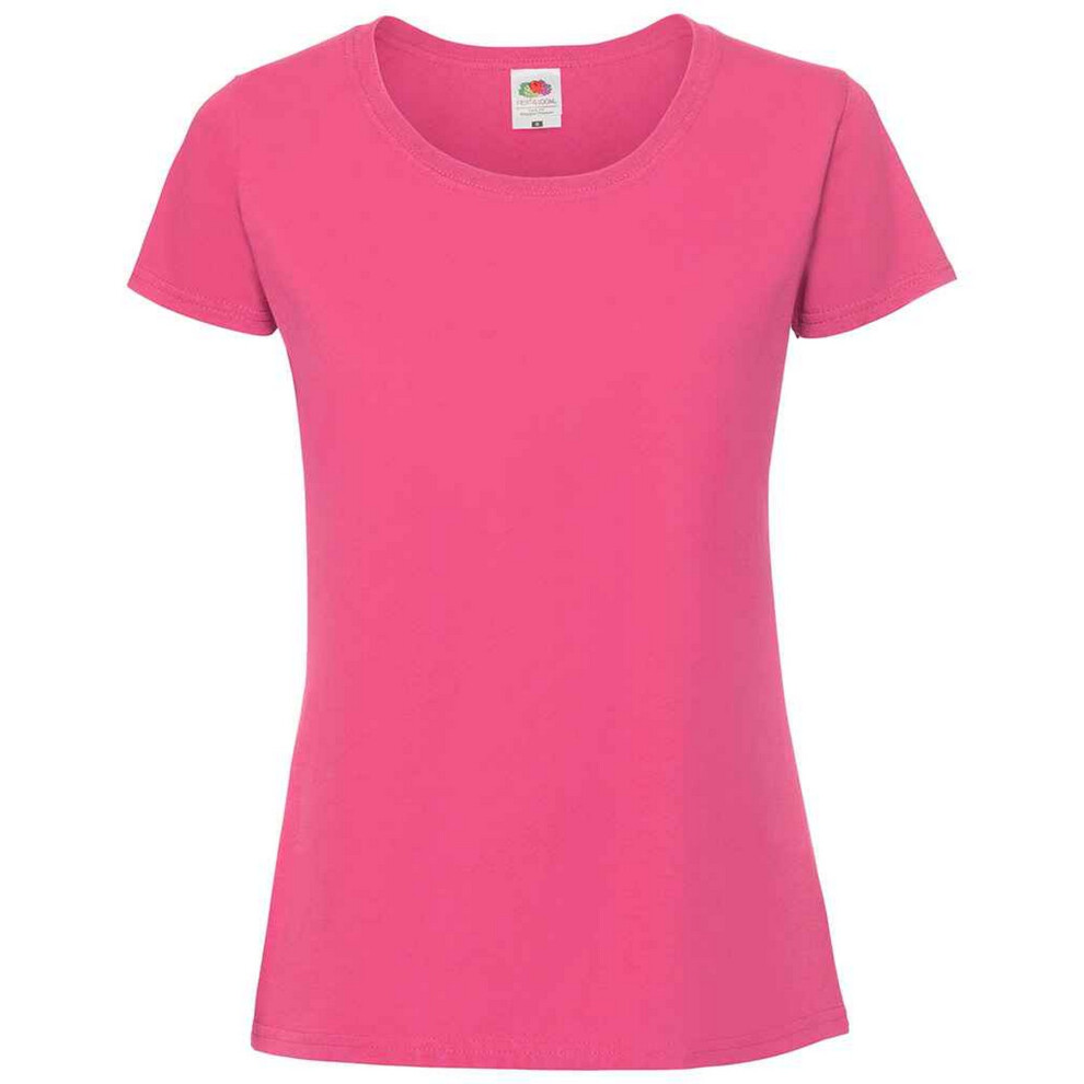 Fruit Of The Loom (Xl, Fuchsia) Womens/Ladies Iconic Ringspun Cotton T-Shirt Pink,Multicoloured