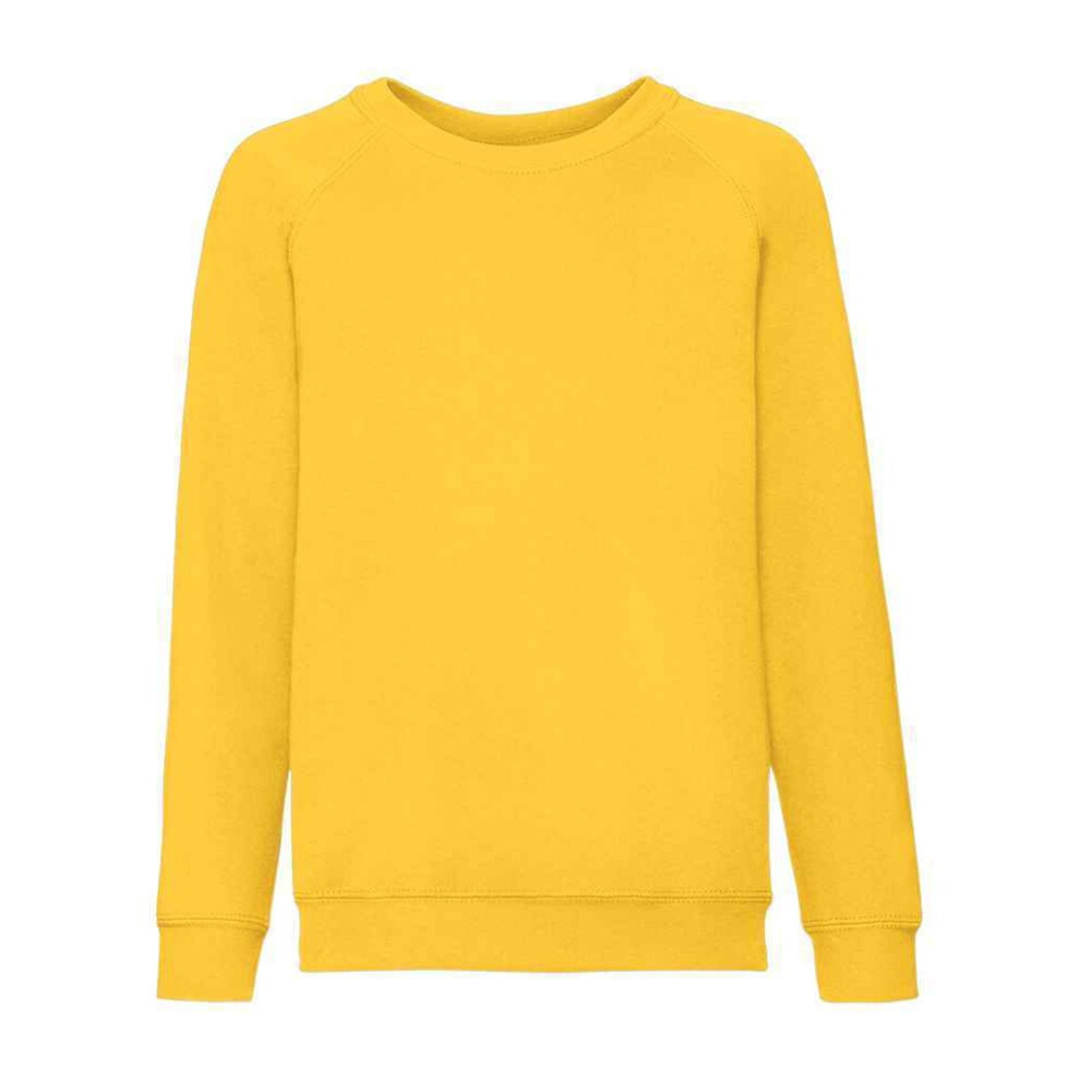 Fruit Of The Loom (14-15 Years, Sunflower) Childrens/Kids Classic Raglan Sweatshirt Multicoloured