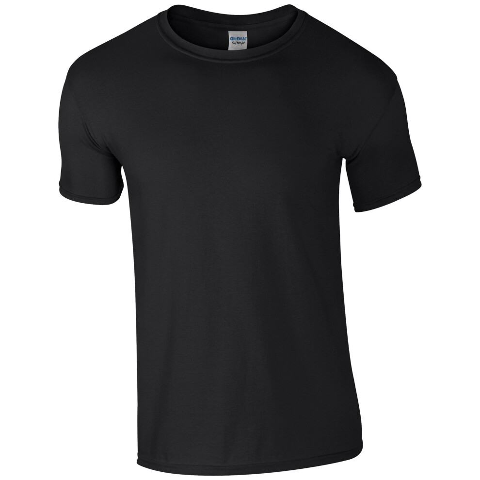 Gildan (5Xl, ) Mens Short Sleeve Soft-Style T-Shirt Black