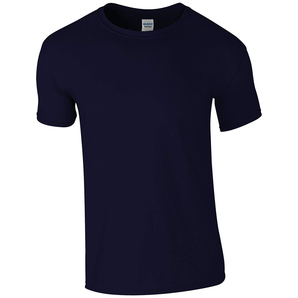 Gildan (Xl, Navy) Mens Short Sleeve Soft-Style T-Shirt Blue,Multicoloured