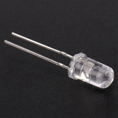 200 Pcs 5mm White LED Diode Lights  3V 20MA Bulb Lamps Electronics Components Light Emitting Diodes 2
