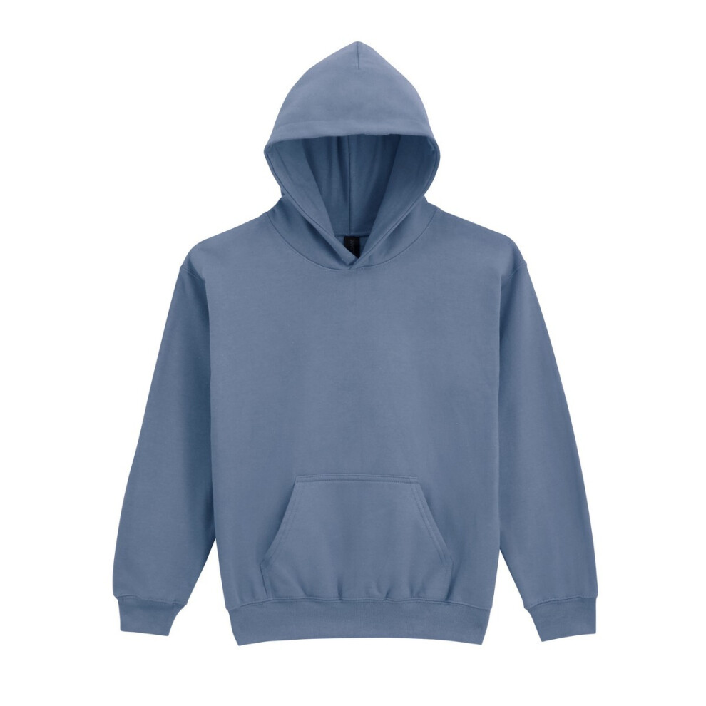 Gildan (M, Stone ) Childrens/Kids Soft Touch Midweight Hoodie Blue