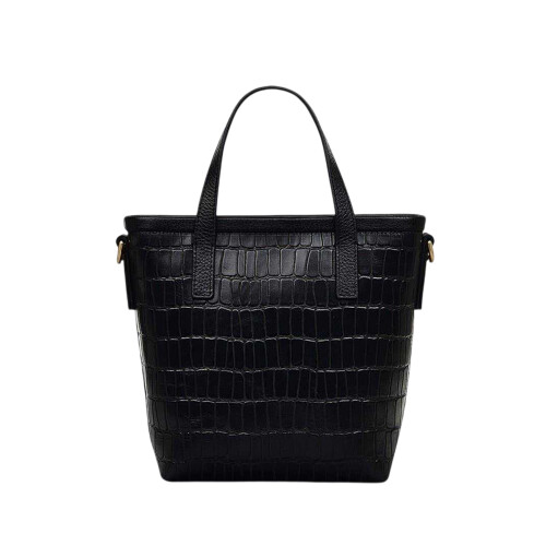 Radley (One Size, Black) Radley Brompton Croc Leather Trim Handbag 1