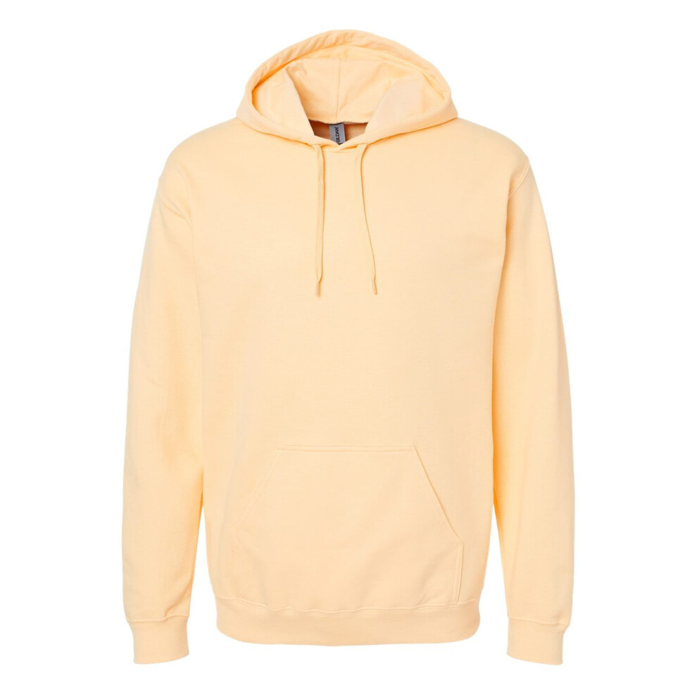 Gildan (S, Haze) Unisex Adult Softstyle Fleece Midweight Hoodie Yellow