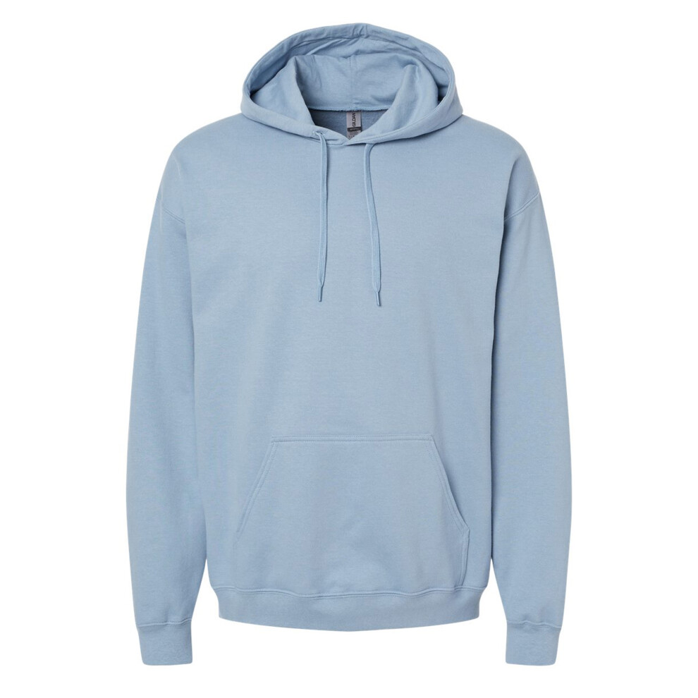 Gildan (L, Stone ) Unisex Adult Softstyle Fleece Midweight Hoodie Blue