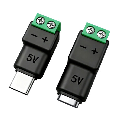 2-teilige USB-C-zu-2-Pin-Adapteranschlüsse mit-männlicher Kopf 2