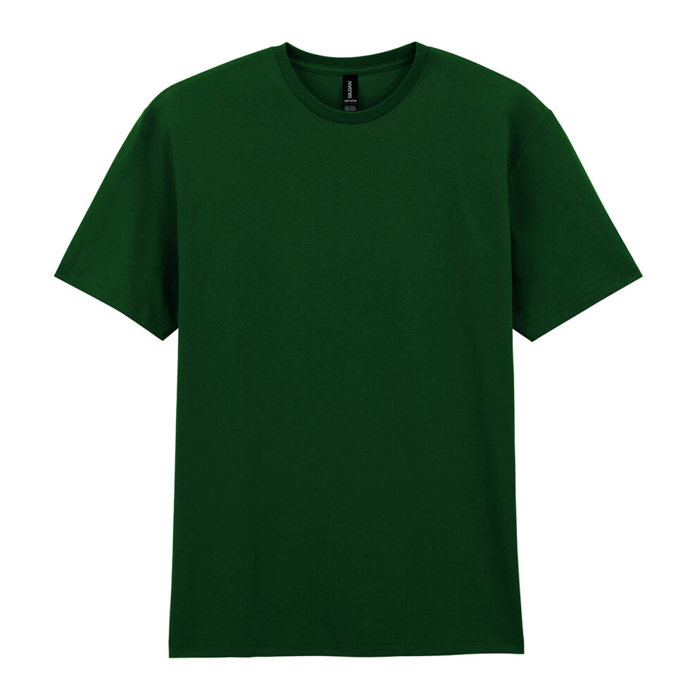 Gildan (S, Forest ) Mens Plain Lightweight T-Shirt Green