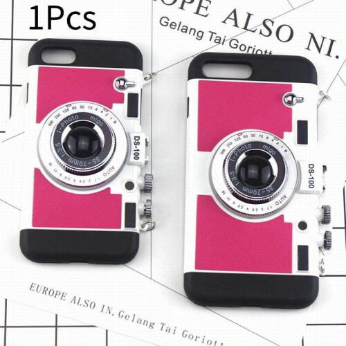 (Rose, For Iphone7 Plus) 3d Retro Camera Mobile Phone Case Shockproof Back Cover 5 5s 6 7 Plus 6s