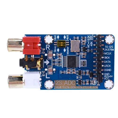 I2S ADC Audio I2S Capture Card Module 24BIT 192K 96K 48K Lossless Digital Audio Decoder Support 3.5MM/RCA Input