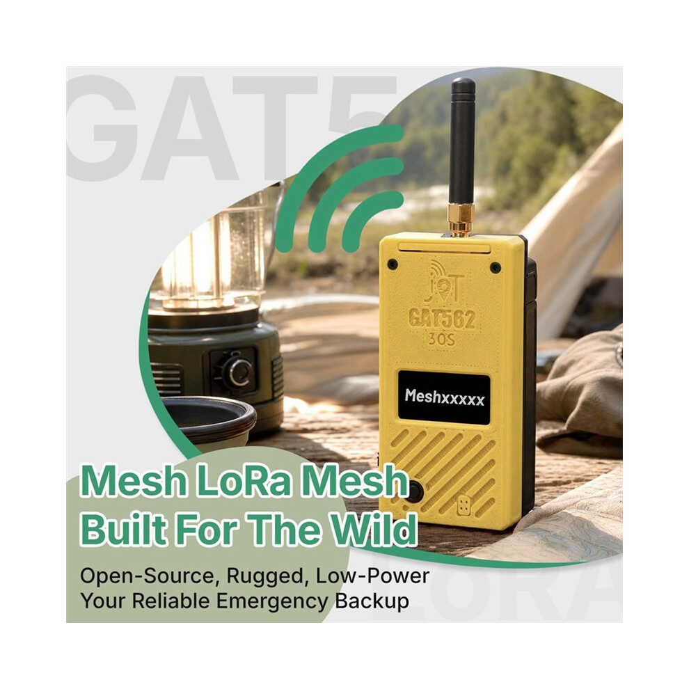 Gat562 30S Meshtastic Lora Nrf52840 Sx1262 Gps Lora Radio Meshcore Tracker Node 50Km Low Power 30Dbm 915Mhz 4711710585072