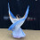 Éventails de danse papillon bleu dégradé élégant, 2Lots, avec 4