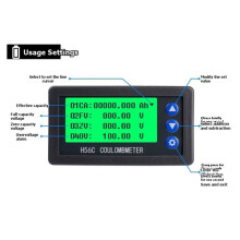 H56CR Coulomb Meter 500A Shunt Without Base Battery Capacity Indicator Lithium Battery Coulomb Tester Voltmeter Ammeter