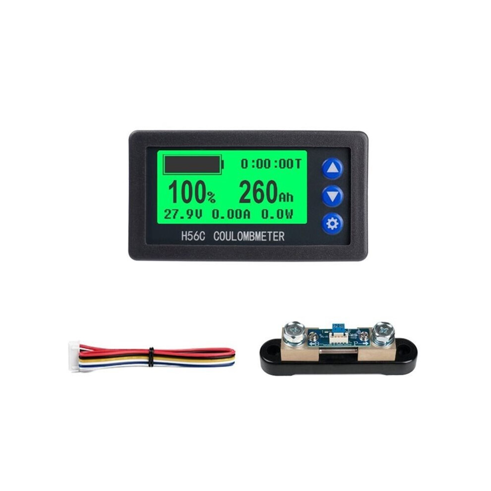 H56cr Coulomb Meter 300A Shunt With Base Battery Capacity Indicator Lithium Battery Coulomb Tester Voltmeter Ammeter 4711307437845