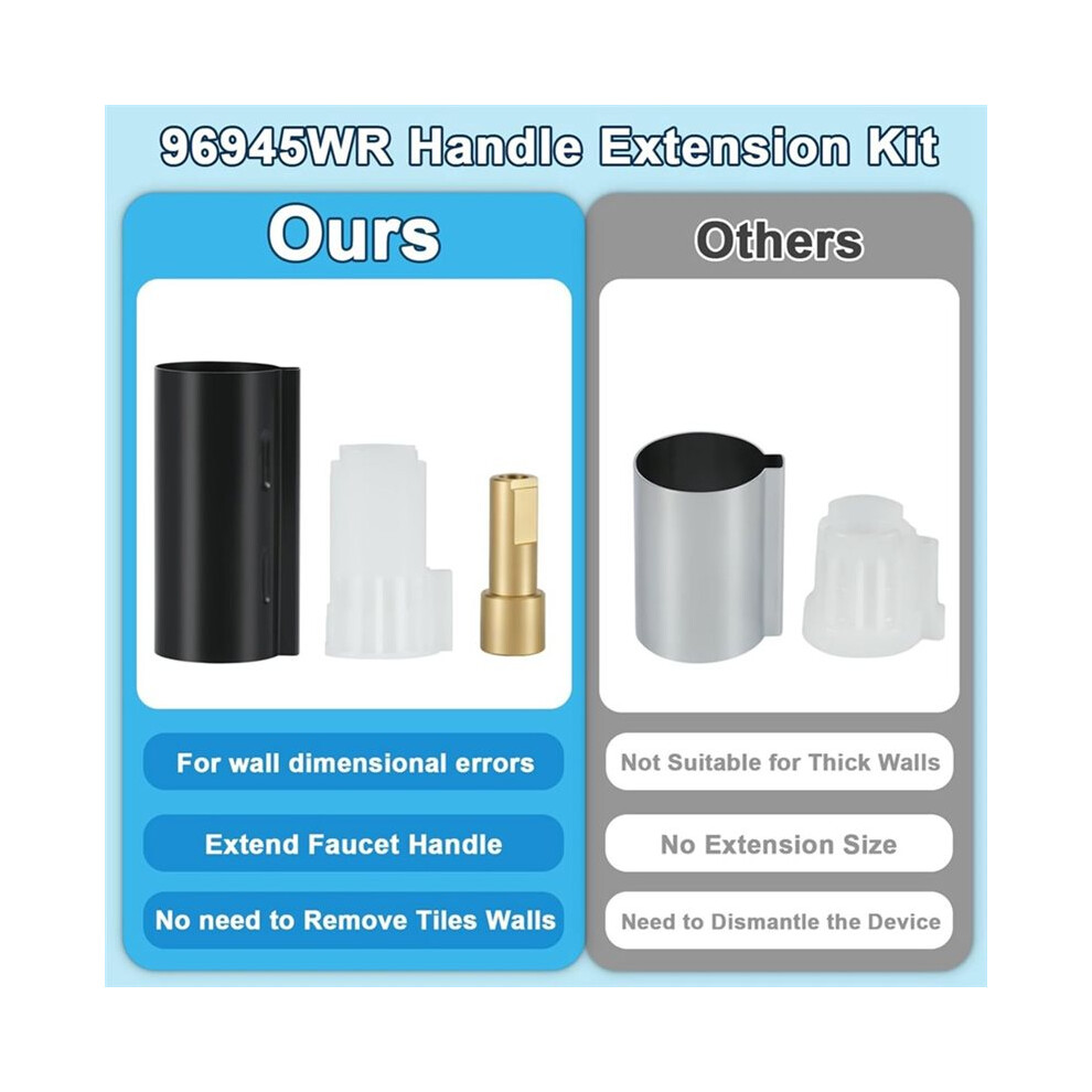 Bathroom 96945Wr Handle Extension Kit Replacement For Posi-Temp Single Handle Tub & Shower For Moen 1222 Cartridge 6033075468554