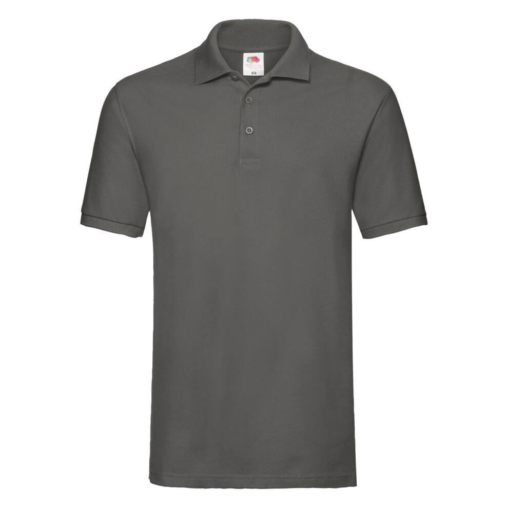 Fruit Of The Loom (Xl, Light Graphite) Premium Mens Short Sleeve Polo Shirt Multicoloured