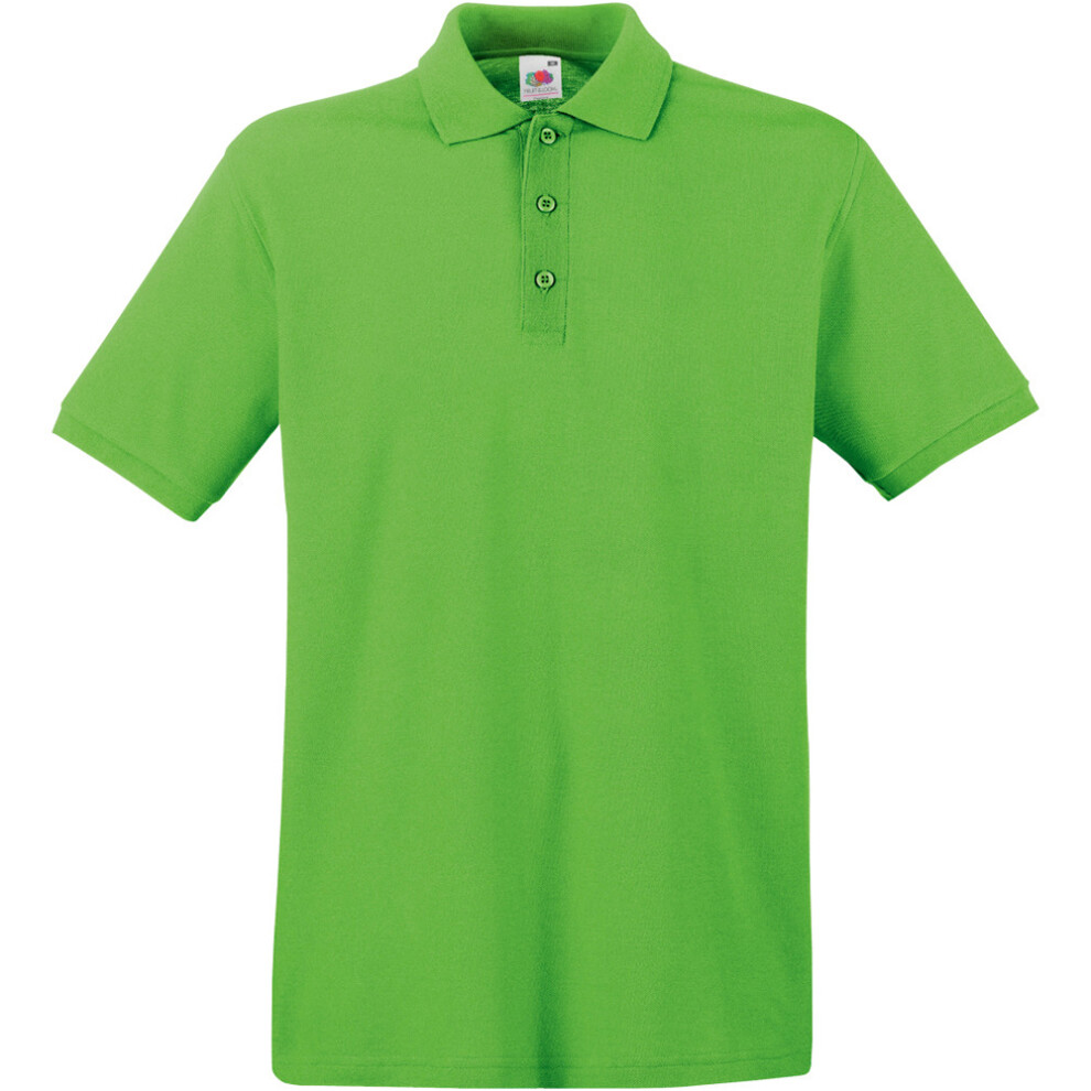 Fruit Of The Loom (2Xl, Lime) Premium Mens Short Sleeve Polo Shirt Multicoloured