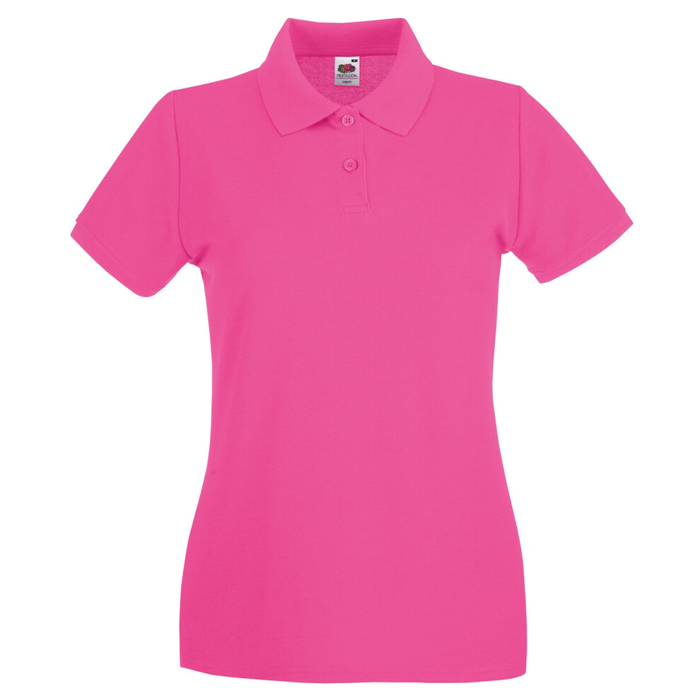 Fruit Of The Loom (L, Fuchsia) Womens/Ladies Premium Polo Shirt Pink,Multicoloured