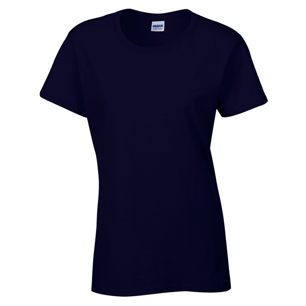 Gildan (M, Navy) Womens/Ladies Cotton Heavy T-Shirt Blue,Multicoloured
