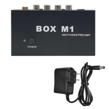 Miniature PreAmplifier Phono Turntable Preamp for Records Low Noise Technology for Purely Sound W/H Power Button US Plug