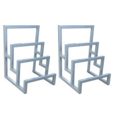 2 Pack 3-Tier Purse Display Stand Silver