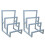 2 Pack 3-Tier Purse Display Stand Silver 1