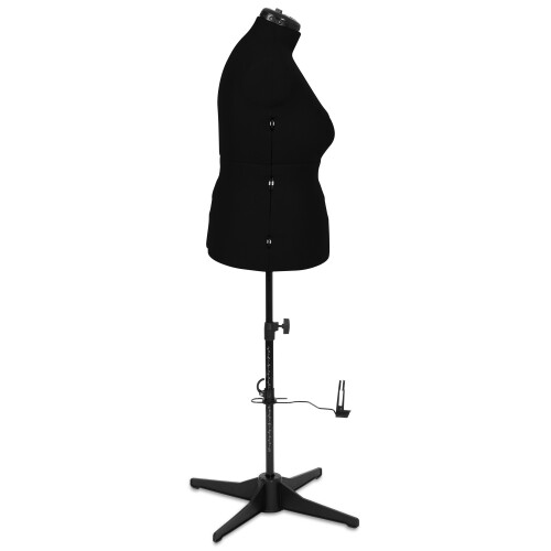 (Large (UK 18-24)) Adjustable Dressmakers Dummy, 8 Part, Plain Black, Available in 2 Sizes 2