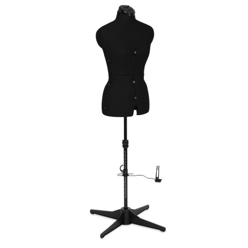 (Small (UK 8-16)) Adjustable Dressmakers Dummy, 8 Part, Plain Black, Available in 2 Sizes 1