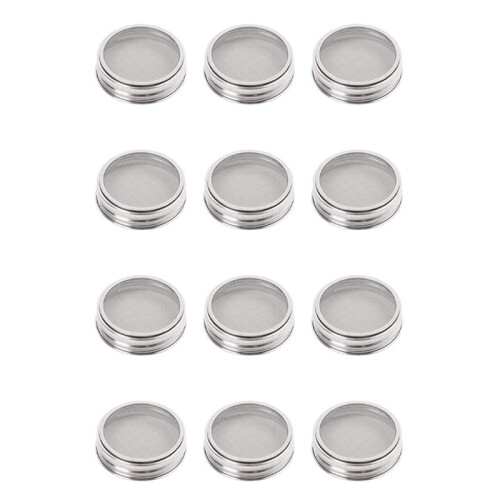 Set mit 12 Keimdeckel-Sets Aus Edelstahl für Einmachgläser