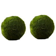 2X Grüne Künstliche Moos Kugeln Dekorative Moos Steine Grün Pflanze Dekoration für Hochzeit Dekoration 20CM