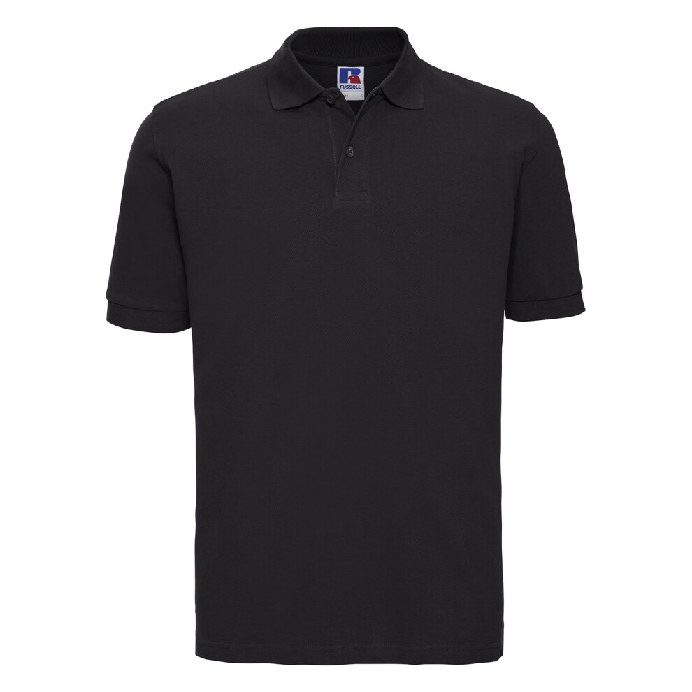 Russell (3Xl, ) Mens Classic Cotton Pique Polo Shirt Black