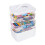 13.3 QT Stackable  Storage Organizer Box with Handle, White, 3 Removable Trays for Art Supplies and Crafting 1
