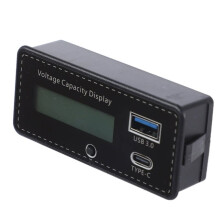 Lead-Acid Lithium LiFePO4 Car Motorcycle Voltmeter Voltage Gauge 8-30V Battery Capacity Indicator with LCD Digital
