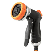 Pistolet de Jardin, Pistolet D'Arrosage avec Vanne de Contrôle Du Débit D'Eau, Pistolet D'Arrosage Haute Pression, 10 Jets Différents