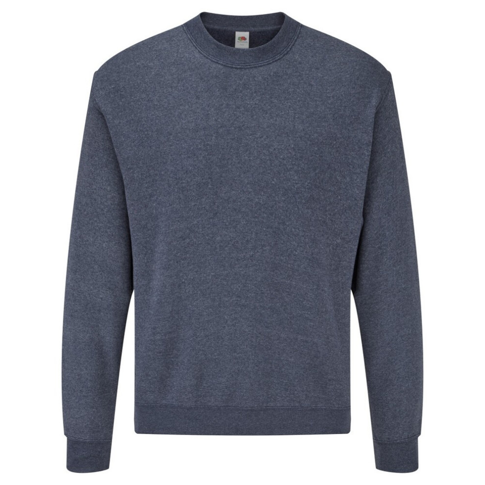 Fruit Of The Loom (S, Heather Navy) Mens Set-In Belcoro Yarn Sweatshirt Blue,Multicoloured