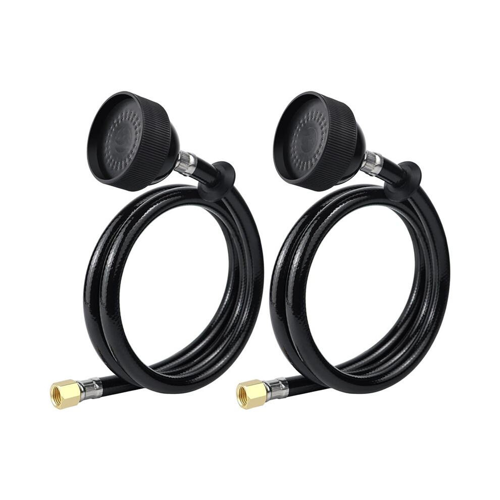 Saudism 2 Pack Salon Shampoo Bowl Sprayer Hose Kit - 1/4" Thread To Attach Shampoo Bowl Faucet For Barber Shop Spa