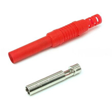 Messingisolierter, Ummantelter Sicherheits-Bananenstecker (Weiblich) zum Löten, für Instrumentenprüfung, DIY-Elektroinstallationen A