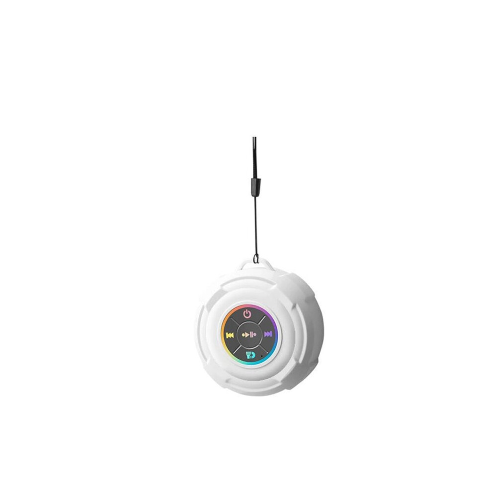 Portable Speaker Suction Cup Waterproof Led Speaker Wireless Shower Speaker For Outdoor Camping Beach Pool Light/White 6031982862984
