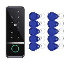Tuya Türschloss Fingerabdruck-Zutrittskontrolle Heimsicherheitssystem Elektronischer Toröffner RFID-Tastatur mit 10 Karten