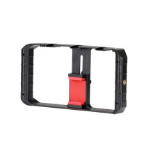 Mobile Phone Video Rig Stabilizer Cage with Cold Shoe Mounts Smartphone Grip Filmmaking Kit for Vlogging Film Rig
